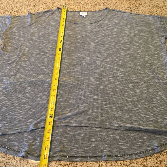 Lularoe Large Heather Grey Box Shaped Tunic Top Short Dolman Sleeves - Picture 8 of 12